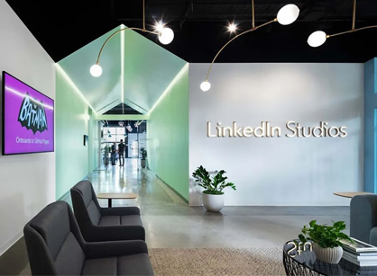 支持高度技术化的办公室装建设计空间是怎么的——LinkedIn